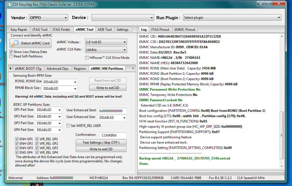 R1201-8G repair emmc.