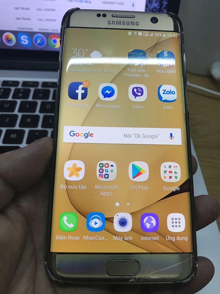 Samsung S7E gold vietnam 2 sim giá siêu rẻ - 8