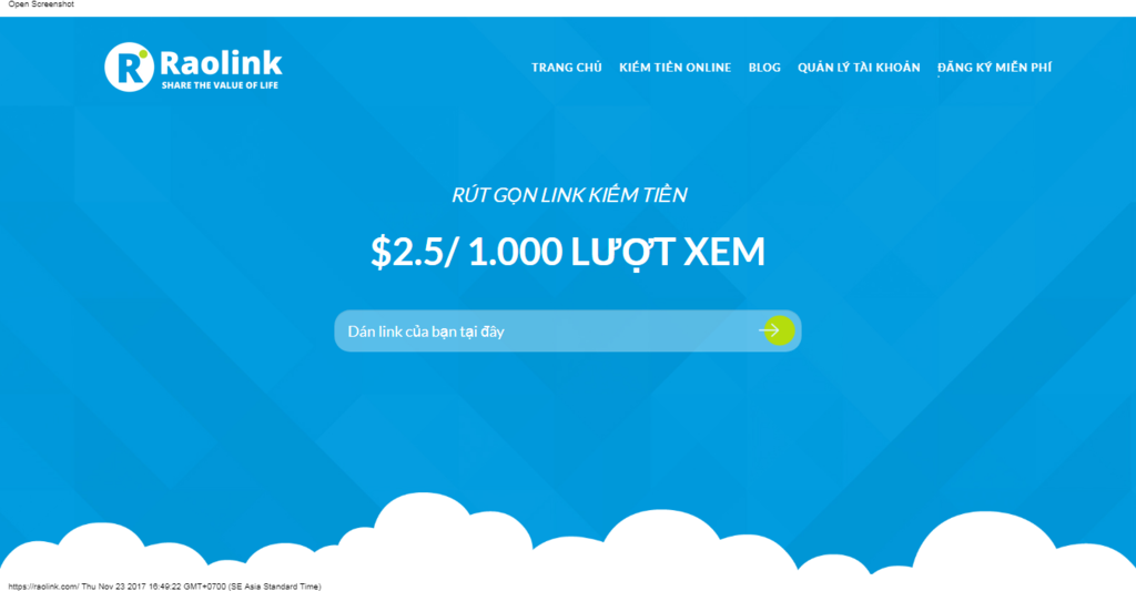 Raolink - Rút Gọn Link Kiếm Tiền Online (1).