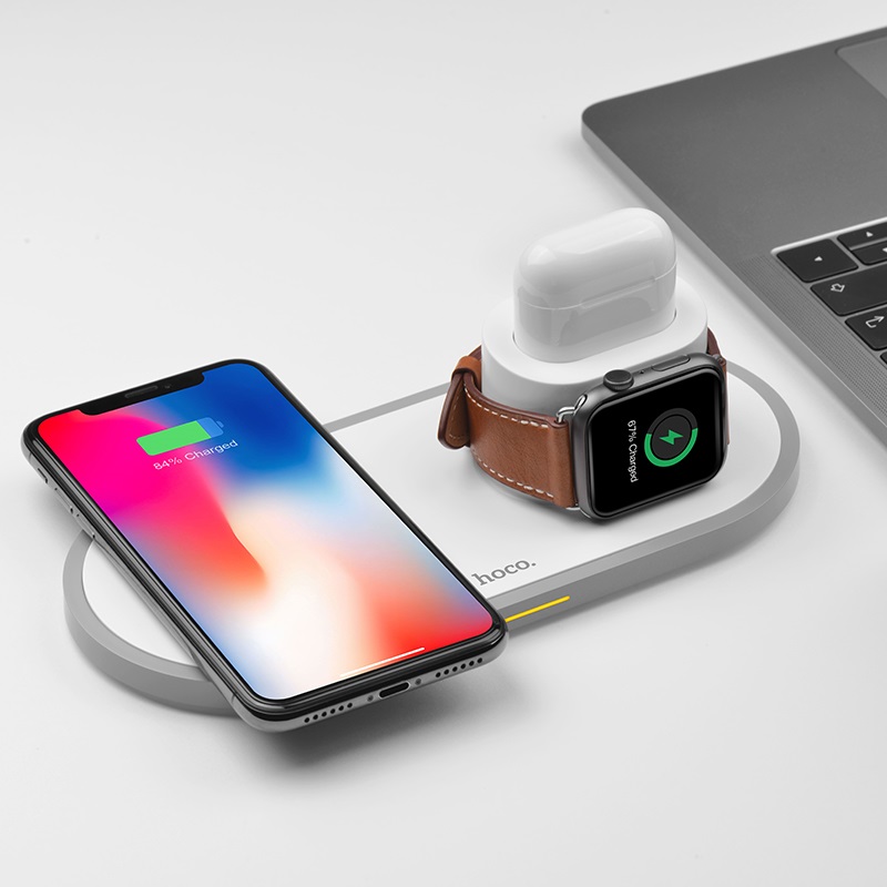 hoco-cw21-wisdom-3in1-wireless-charger-charging.