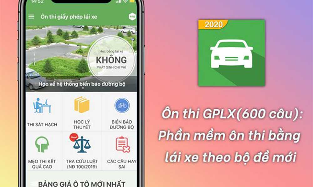 Phần mềm ôn thi GPLX 600 mới nhất của Duy Phung The.