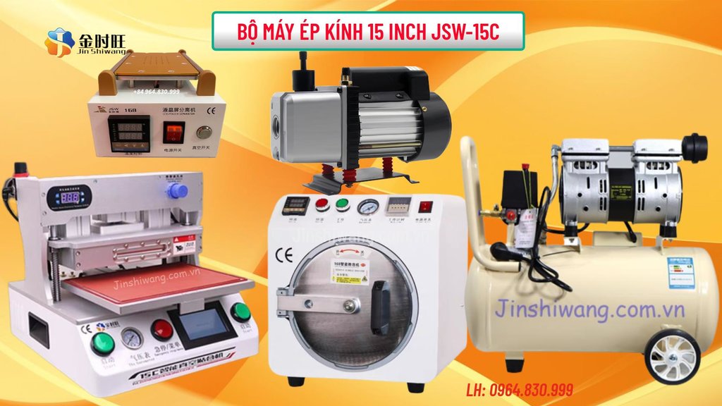 Bộ máy ép kính 15 inch JSW-15C.....