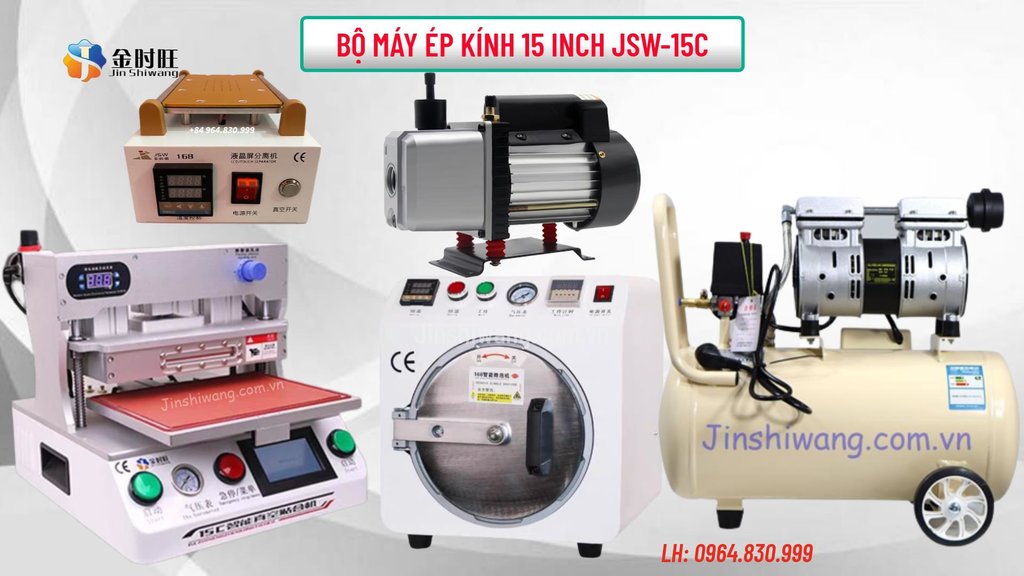 Bộ máy ép kính 15 inch JSW-15C......