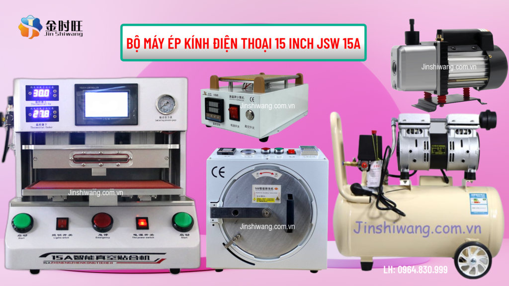 Bộ máy ép kính điện thoại 15 inch JSW 15A 2.