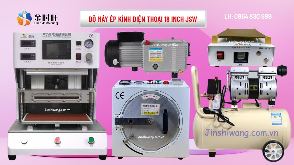 Bộ máy ép kính điện thoại 18 inch JSW-2.