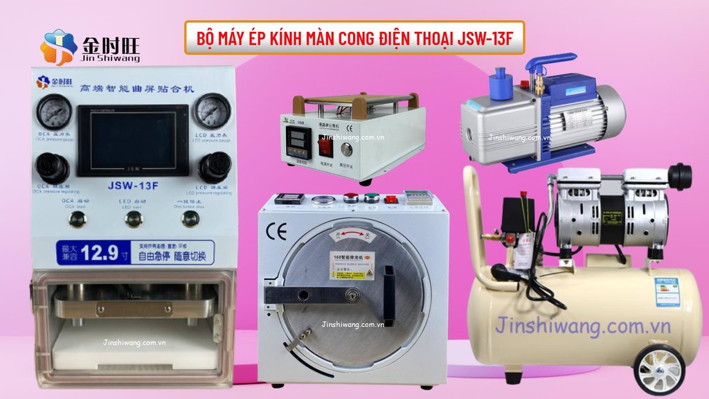 Bộ máy ép kính điện thoại màn cong JSW-3F-1.