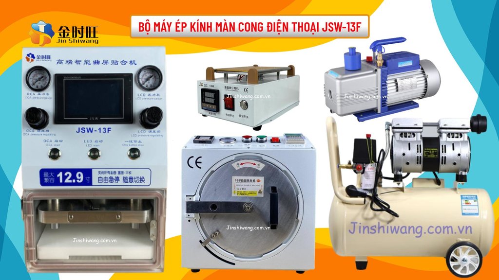 Bộ máy ép kính điện thoại màn cong JSW-3F-2.