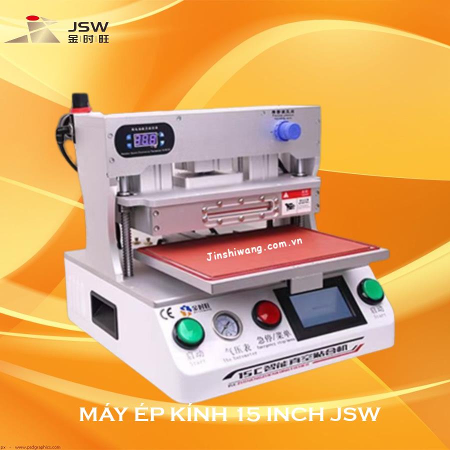 Máy ép kính ddiej thoại 15 inch JSW-15C.8.