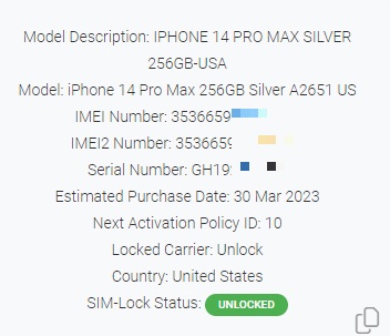 14promax unlock att imei 2.